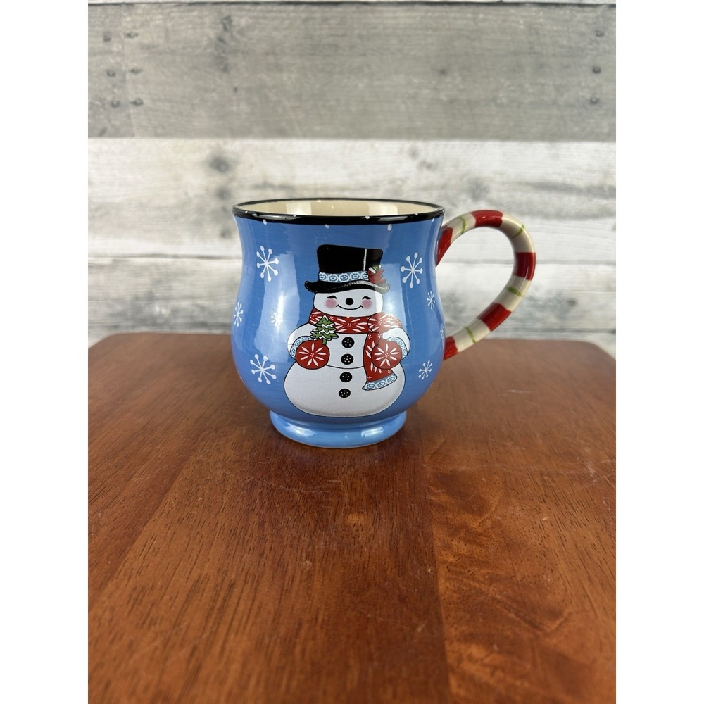 Snowman TEMPTATIONS  Winter Whimsy Xmas Holiday Coffee Tea Mug   14 oz